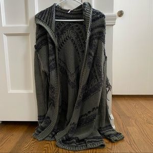 Free People zip up sweater